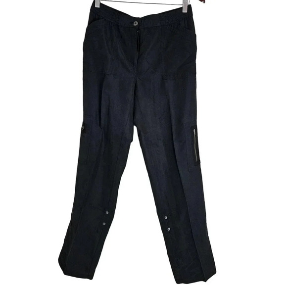 Chico's Womens Modal Cargo Style Black Pants 6 - Picture 1 of 5